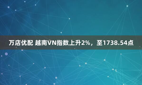 万店优配 越南VN指数上升2%，至1738.54点
