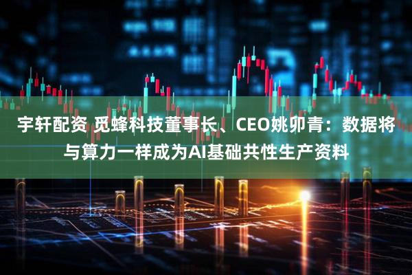 宇轩配资 觅蜂科技董事长、CEO姚卯青：数据将与算力一样成为AI基础共性生产资料