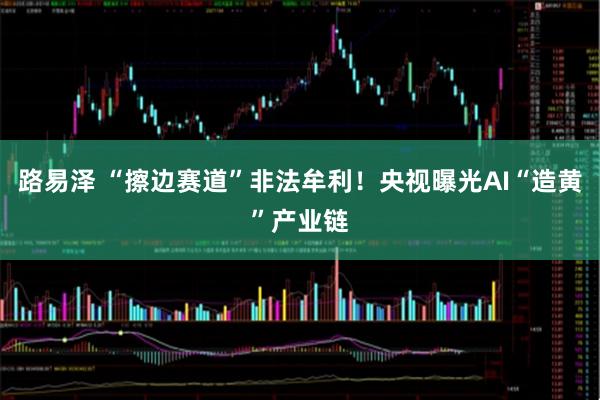 路易泽 “擦边赛道”非法牟利！央视曝光AI“造黄”产业链