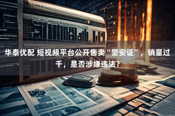 华泰优配 短视频平台公开售卖“警安证”，销量过千，是否涉嫌违法？