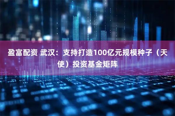 盈富配资 武汉：支持打造100亿元规模种子（天使）投资基金矩阵
