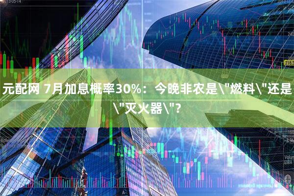 元配网 7月加息概率30%：今晚非农是