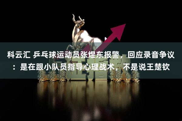 科云汇 乒乓球运动员张煜东报警，回应录音争议：是在跟小队员指导心理战术，不是说王楚钦